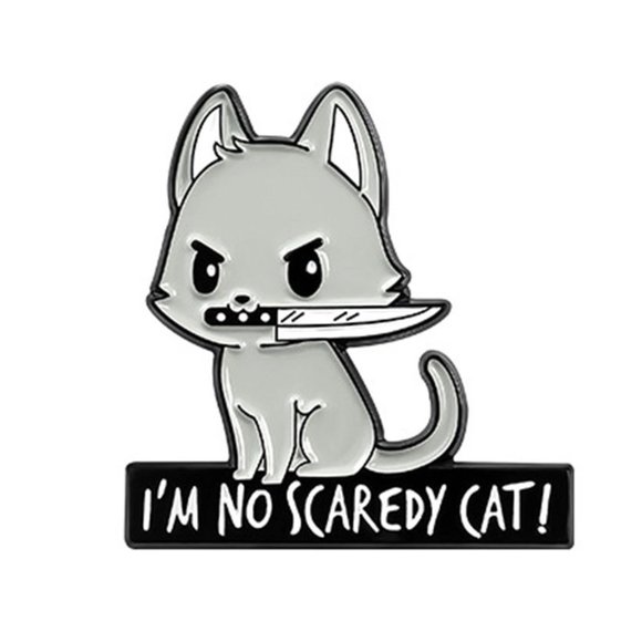 Metal and Enamel Alternative Bunny & Cat Set of Two Lapel Pins (New) - Picture 3 of 6